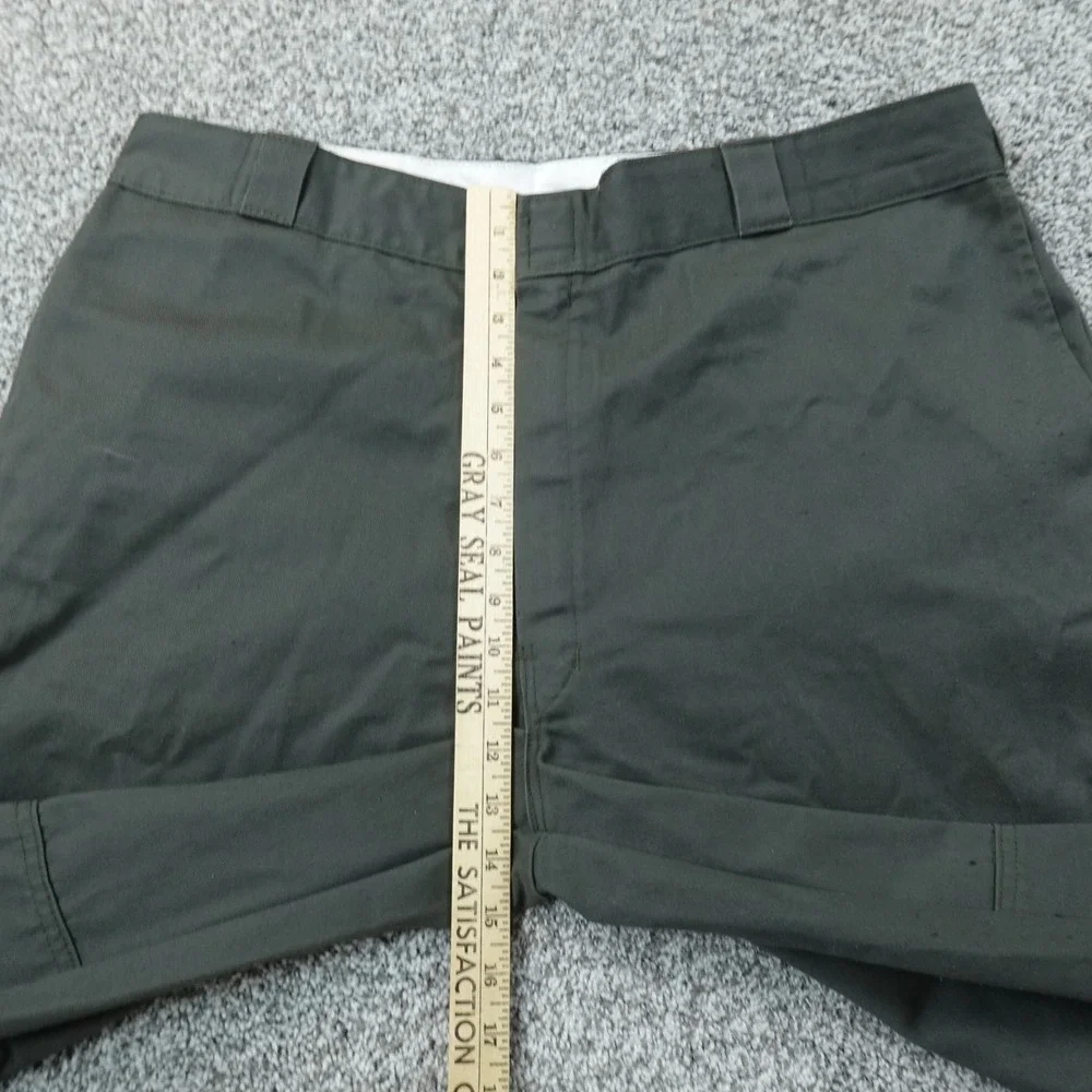 Dickies Pants Mens 40X32 Green Double Knee Loose Fit Work Utility Chino Trouser